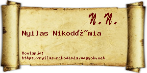 Nyilas Nikodémia névjegykártya